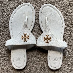Tory Burch ivory thong sandals